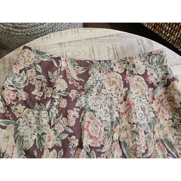 Liz Claiborne Sport Autumn Fall Skirt Women's Size 12P Maxi Bohemian Rayon - Picture 7 of 10